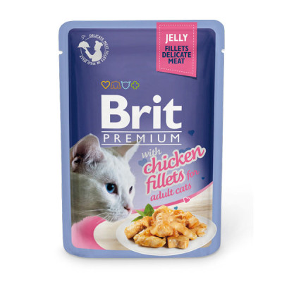 Brit Premium Cat Pouches Шматочки курячого філе в желе