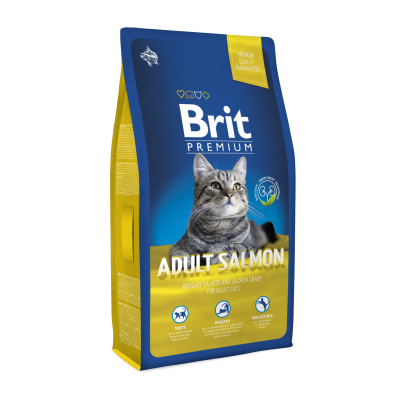 Brit Premium Adult Salmon Сухий корм для кішок з лососем
