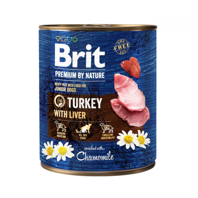 Brit Premium Turkey with Liver Консерви для молодих собак з індичкою та індичою печінкою