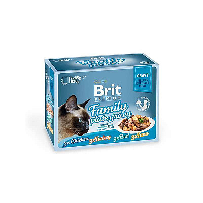 Brit Premium Cat Набір сімейна тарілка в соусі