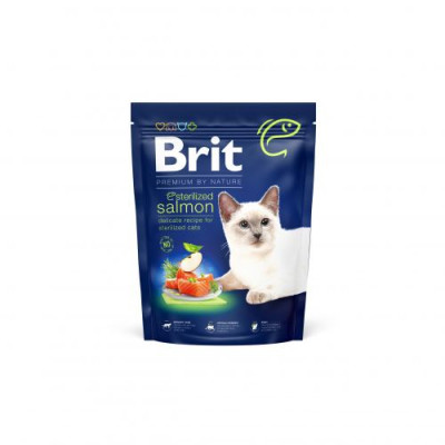 Сухий корм для стерилізованих котів Brit Premium by Nature Cat Sterilized Salmon з лососем