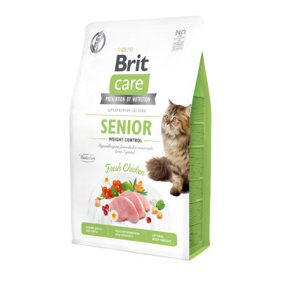 Сухий корм для котів із зайвою вагою Brit Care Cat GF Senior Weight Control (курка)