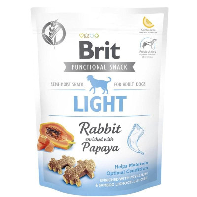 Функціональні ласощі для собак всіх порід Brit Care Dog Functional Snack Light Rabbit  з кроликом і папаєю