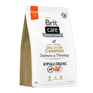 Сухий корм для виставкових порід собак Brit Care Dog Hypoallergenic Dog Show Champion з лососем і оселедцем, 3 кг
