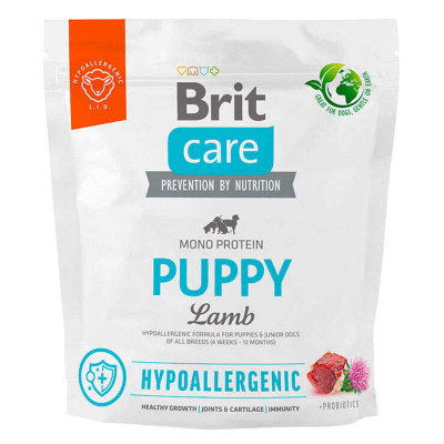 Сухий гіпоалергенний корм для цуценят Brit Care Dog Hypoallergenic Puppy з ягням