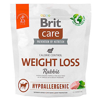 Сухий монопротеїновий корм для собак з зайвою вагою Brit Care Dog Hypoallergenic Weight Loss  з кроликом, 1 кг