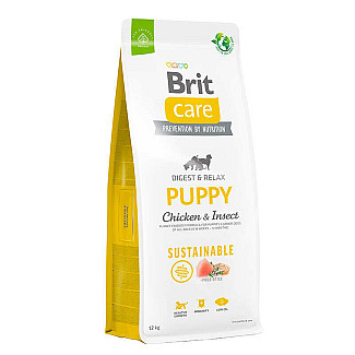 Сухий корм для цуценят Brit Care Dog Sustainable Puppy з куркою та комахами, 12 кг