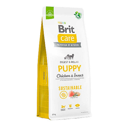 Сухий корм для цуценят Brit Care Dog Sustainable Puppy з куркою та комахами