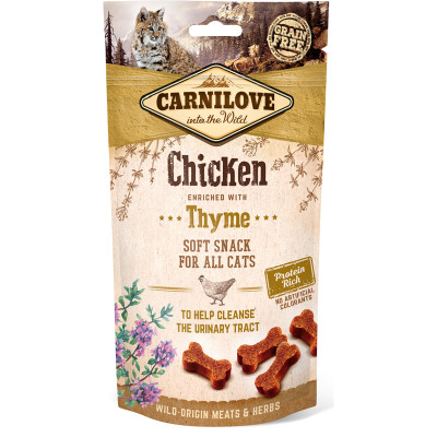 Ласощі для кішок Carnilove Chicken with Thyme з Куркою та чебрецем