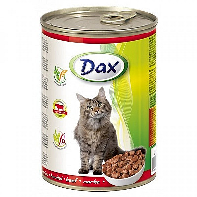 Консервы для кошек Dax – полноценный корм с говядиной Дакс для кошек