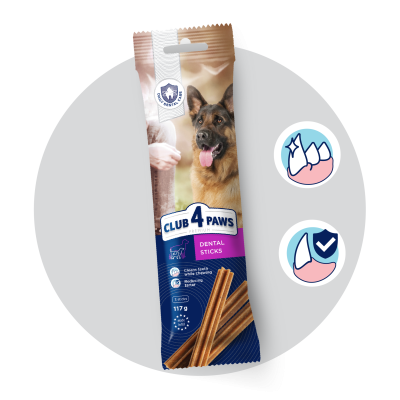 Ласощі CLUB 4 PAWS PREMIUM Клуб 4 Лапи Дентал Снек для собак великих порід