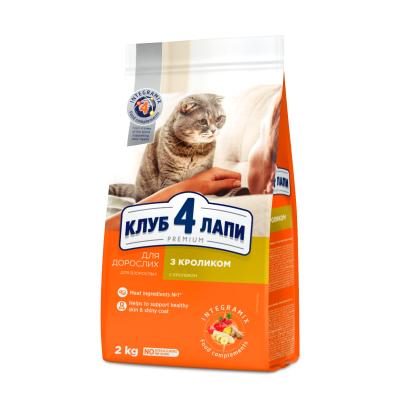 Сухой корм CLUB 4 PAWS PREMIUM Клуб 4 лапы с кроликом для взрослых кошек