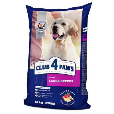 Сухий корм CLUB 4 PAWS PREMIUM Клуб 4 лапи для дорослих собак ВЕЛИКІ ПОРОДИ