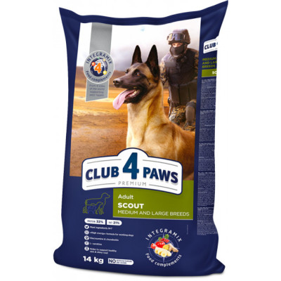 Сухий корм Club 4 Paws Преміум Скаут для середніх і великих порід