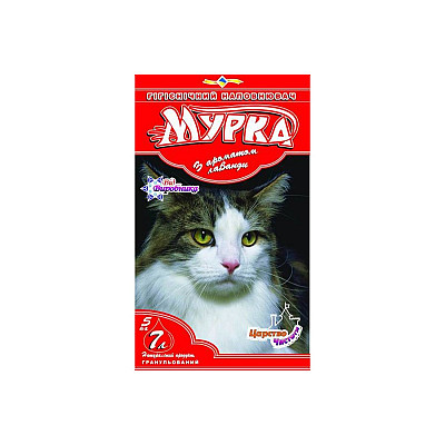 "МУРКА" бентонитовый наполнитель крупный, 5 кг Красный