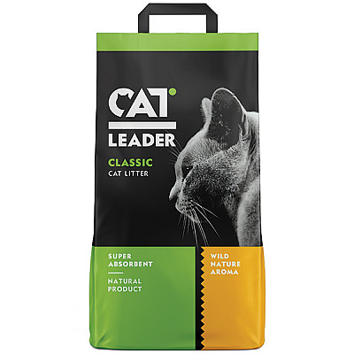 Кэт Лидер (CAT LEADER) с WILD NATURE супер-впитывающий наполнитель в кошачий туалет