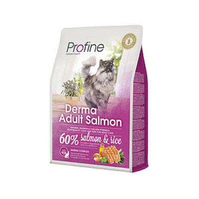 Сухий корм для котів з чутливою шкурою Profine cat DERMA з лососем