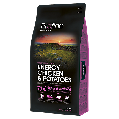 Сухий корм для дорослих собак з підвищеною активністю Profine ENERGY CHICKEN and POTATOES з куркою і картоплею