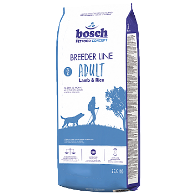 Сухий корм для собак BOSCH Breeder Adult Lamb and Rise - Повнораціонний  для дорослих собак із середнім рівнем активності