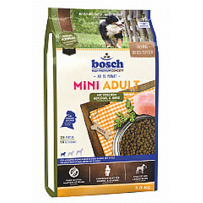 Сухий корм для собак Bosch MINI ADULT птиця та просо для  дрібних порід