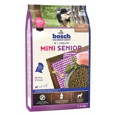 Сухий корм для собак Bosch MINI SENIOR - Повнораціонний для літніх собак маленьких порід
