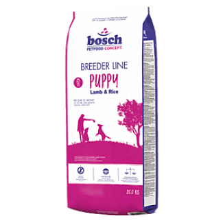 BOSCH PUPPY Lamb & Rice Breeder- Полнорационный корм для щенков до 4 месяцев на основе ягненка и риса, 20 кг