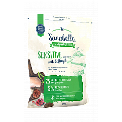 Сухой корм для кошек Bosch Sanabelle (Санабель) Sensitive poultry – для кошек с чувствительным желудком и длинношерстных кошек с птицей