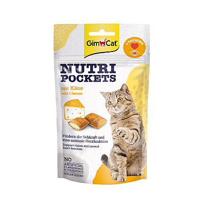 Вітамінні ласощі для кішок GimCat Nutri Pockets Сир + Таурин