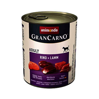Animonda Gran Carno Adult с говядиной и ягненком -  консервы для собак