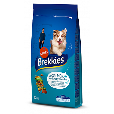 Сухий корм для собак Brekkies (Брекіс) Dog Excel Mix Salmon and Vegetables для дорослих собак з лососем та овочами