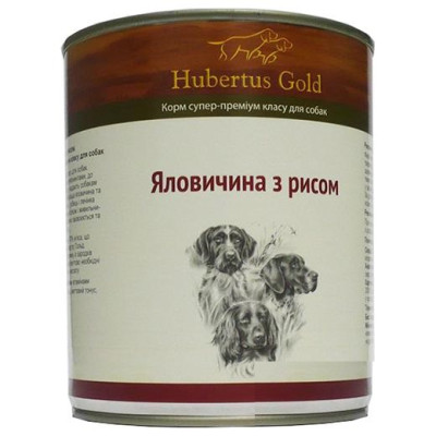 Консерви для собак Hubertus Gold (Хубертус Голд) Яловичина з рисом 