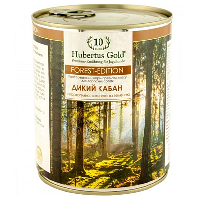 Консерви для собак Hubertus Gold Forest Edition з м'ясом дикого кабана, картоплею, ожиною та зеленню