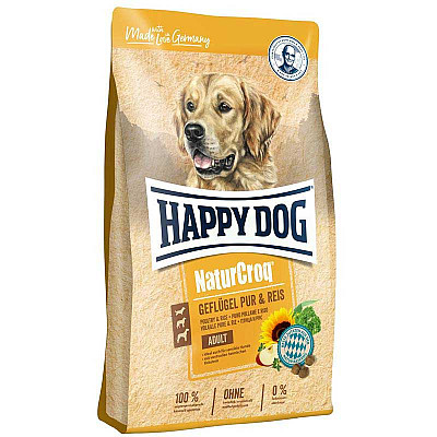 Сухий корм для собак Happy Dog NaturCroq Geflugel pur & reis  з птицею