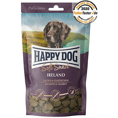 Ласощі та кісточки для собак Happy Dog SoftSnack Ireland м`які закуски для собак середніх та великих порід з лососем та кроликом