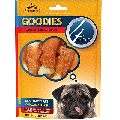 Ласощі для собак 4Dog кістки та курка