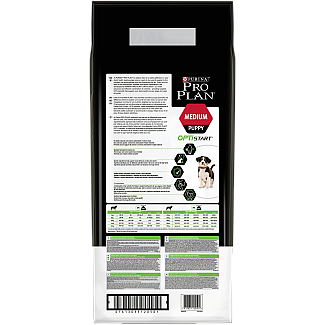 Purina PRO PLAN Puppy Medium with OPTISTART™ корм для щенков средних пород от 10 до 25 кг,  с курицей, 12 кг