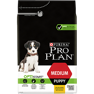 Purina PRO PLAN Puppy Medium with OPTISTART™ корм для щенков средних пород от 10 до 25 кг,  с курицей, 12 кг