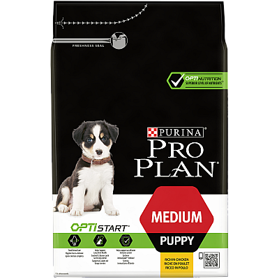 Корм Pro Plan Puppy Medium Optistart для щенков средних пород