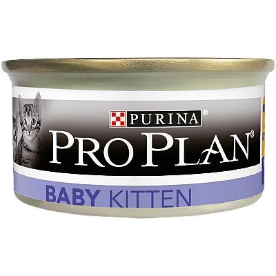 Консерви Purina Pro Plan Baby Kitten (банка) для кошенят Мус з куркою