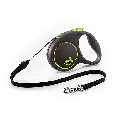 Flexi Рулетка-повідець Black Design M трос 5м/20кг