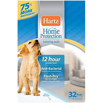 Hartz Home Protection Antibacterial training pads for dogs and puppies Супервбираючі пелюшки для собак і цуценят 50 шт