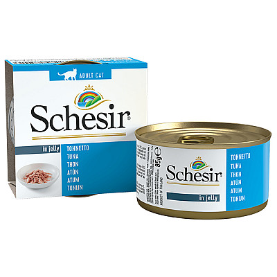 Натуральні консерви для кішок Schesir Tuna Шезір тунець в желе