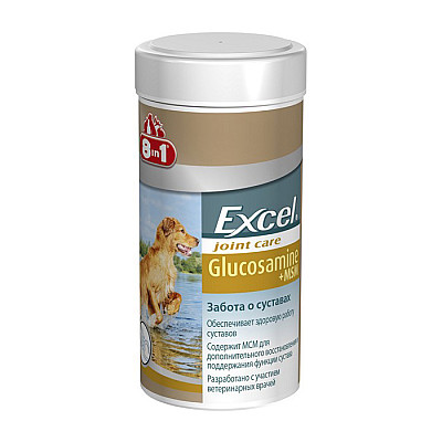 8in1 (8в1) EXCEL GLUCOSAMIN and MSM (ЕКСІЛЬ ГЛЮКОЗАМІН І ЧСЧ) харчова добавка для собак