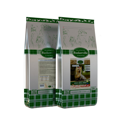 Сухий корм для дорослих собак малих порід Baskerville Adult Small Breed з мясом свійської птиці