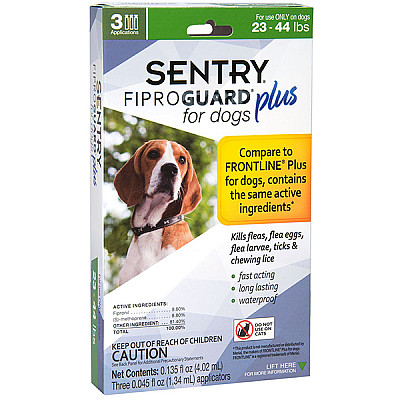 Sentry  FiproGuard Plus краплі від бліх, кліщів, вошей для собак  1 піпетка