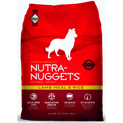 Сухий корм для дорослих собак Nutra Nuggets Lamb& Rice з ягням