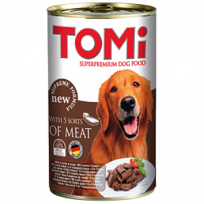TOMi 5 ВИДІВ М`ЯСА (5 kinds of meat) консерви для собак