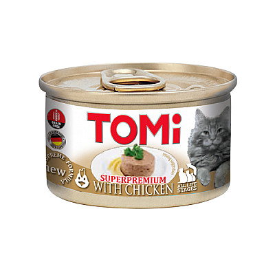 TOMi Chicken ТОМИ КУРИЦА, консервы для котов мусс