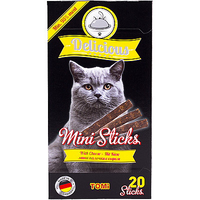 TOMi Delicious Mini Sticks Cheese ТОМИ ДИЛИШЕС СЫР лакомство для котов