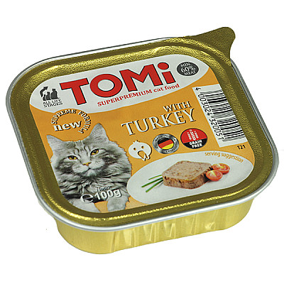 Консерви для котів паштет Tомi індичка (turkey)